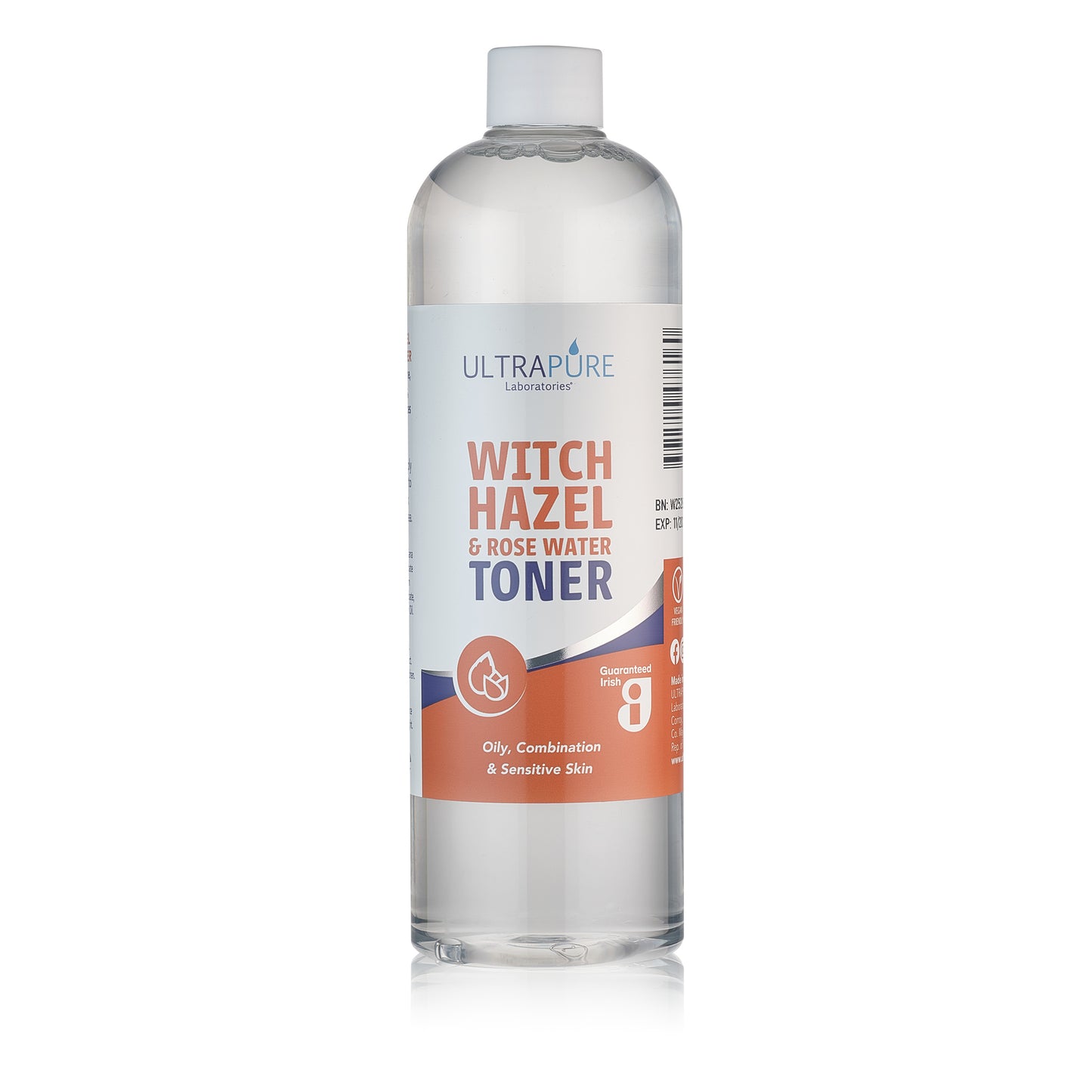 Ultrapure Witch Hazel & Rosewater Toner 500ml