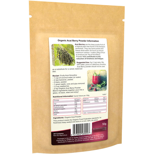 Golden Greens Organic Acai Berry Powder 50gm