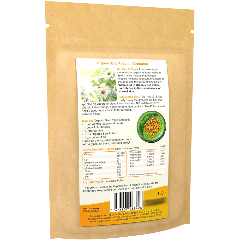 Golden Greens Organic Bee Pollen 100gm