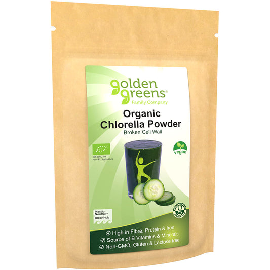 Golden Greens Organic Chlorella Powder 200gm Large