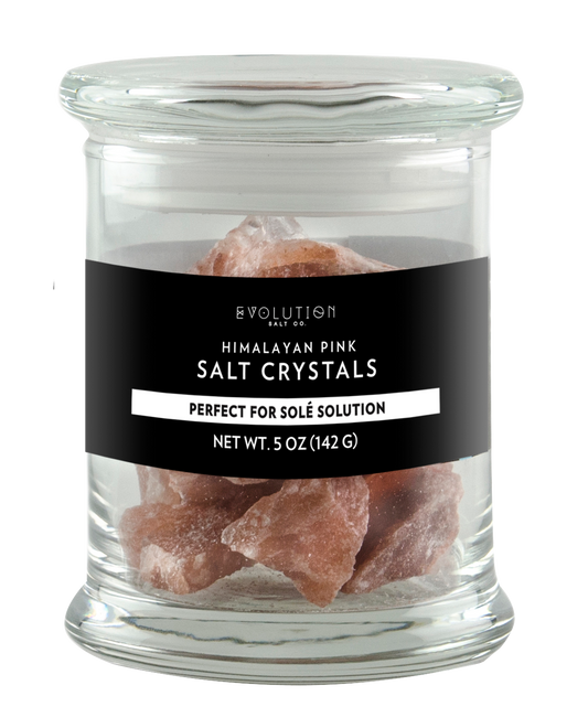 Sole Drinking Solution Glass Jar with Crystals