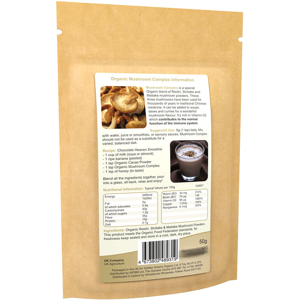 Golden Greens Organic Mushroom Complex 50gm