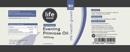 Life Boost Evening Primrose Oil 1000mg (90 Capsules)