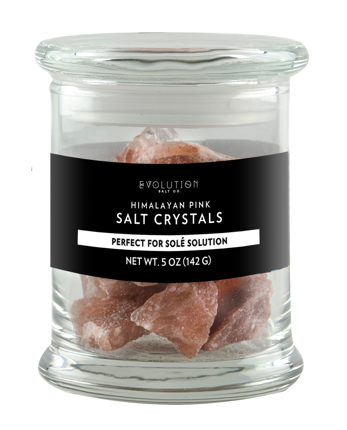 Sole Drinking Solution Glass Jar with Crystals
