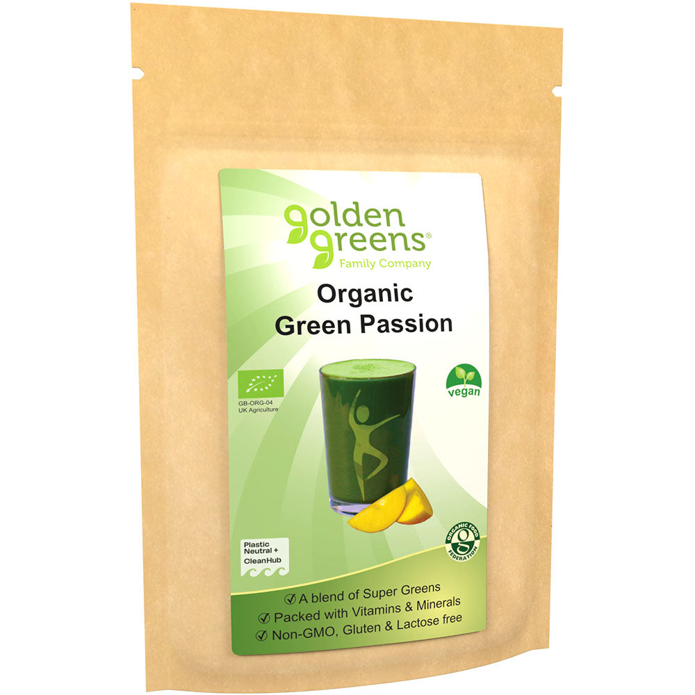 Golden Greens Organic Green Passion Powder 200gm Large Pack