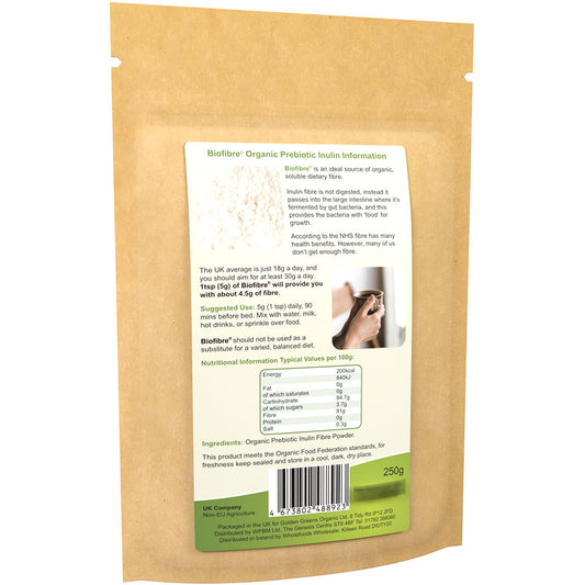 Golden Greens Organic Prebiotic Inulin Powder 250g
