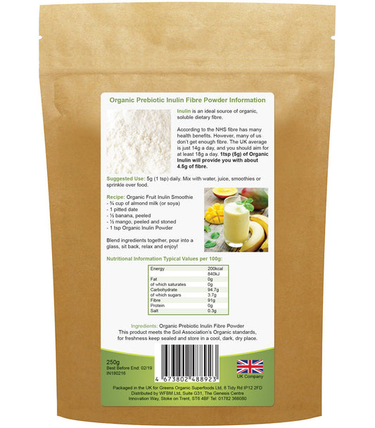 Golden Greens Organic Prebiotic  Inulin Powder 500gm