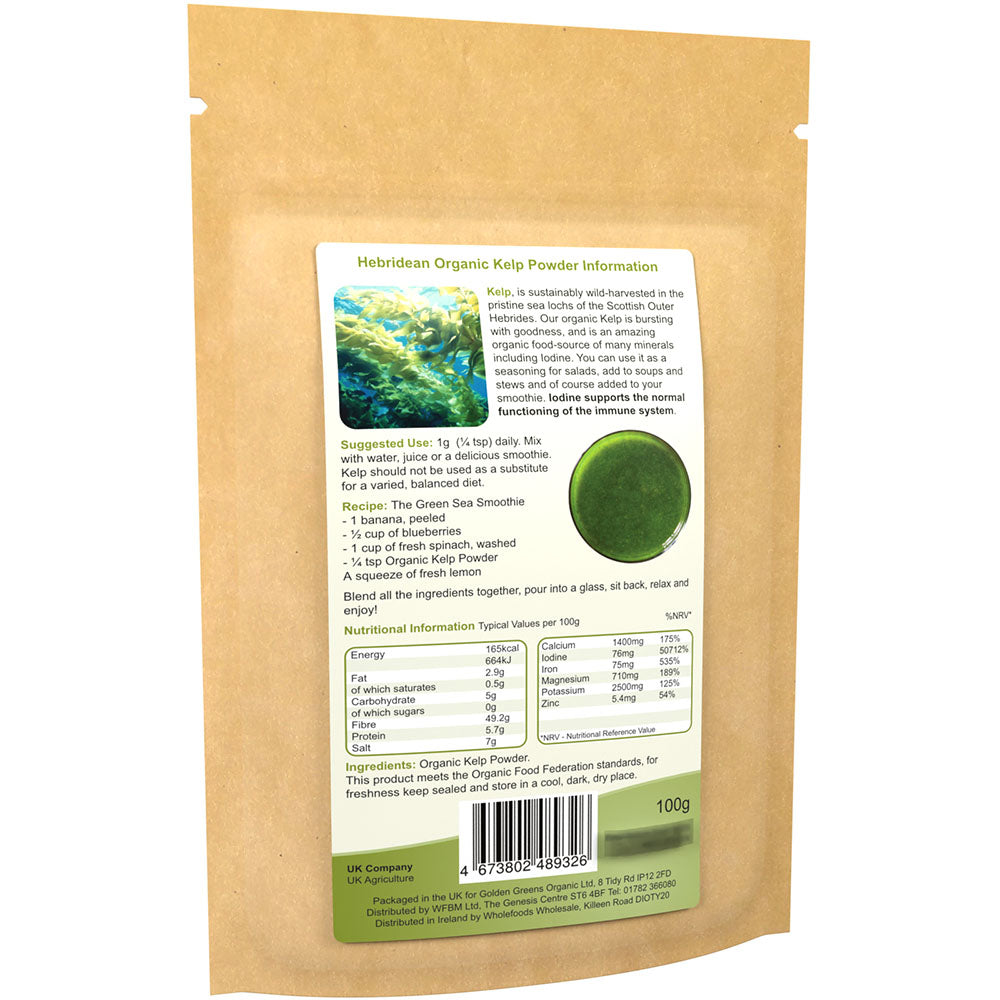 Golden Greens Organic Hebridean Kelp Powder 100gm