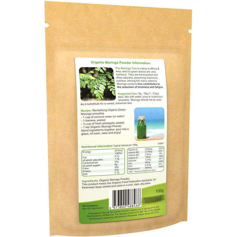 Golden Greens Organic Moringa Powder 100gm