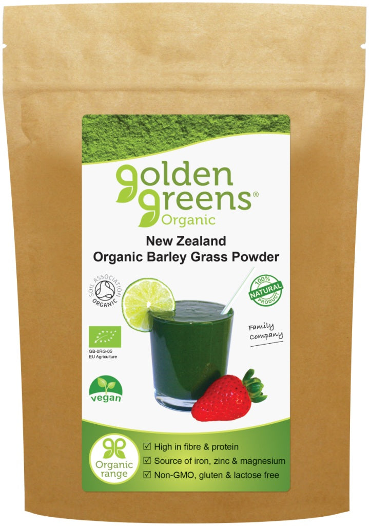 Golden Greens Organic New Zealand Barleygrass Powder 200gm Large 
