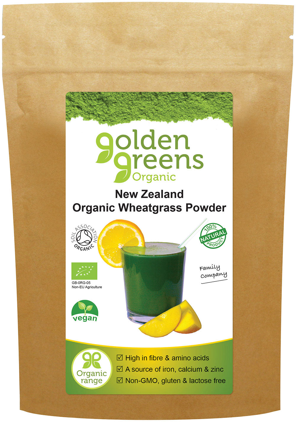 Greens Large Organic New Zealand Wheatgrass 200gm