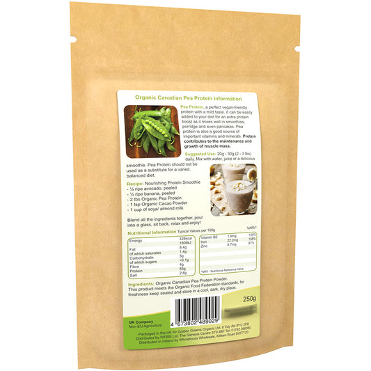 Golden Greens Organic Canadian Pea Protein Powder 250gm