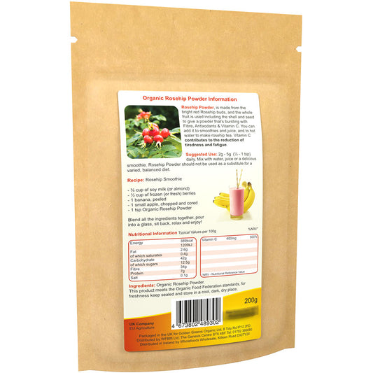 Golden Greens Organic Rosehip Powder 200gm