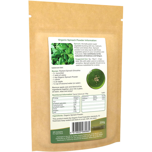 Golden Greens Organic Spinach Powder 200gm